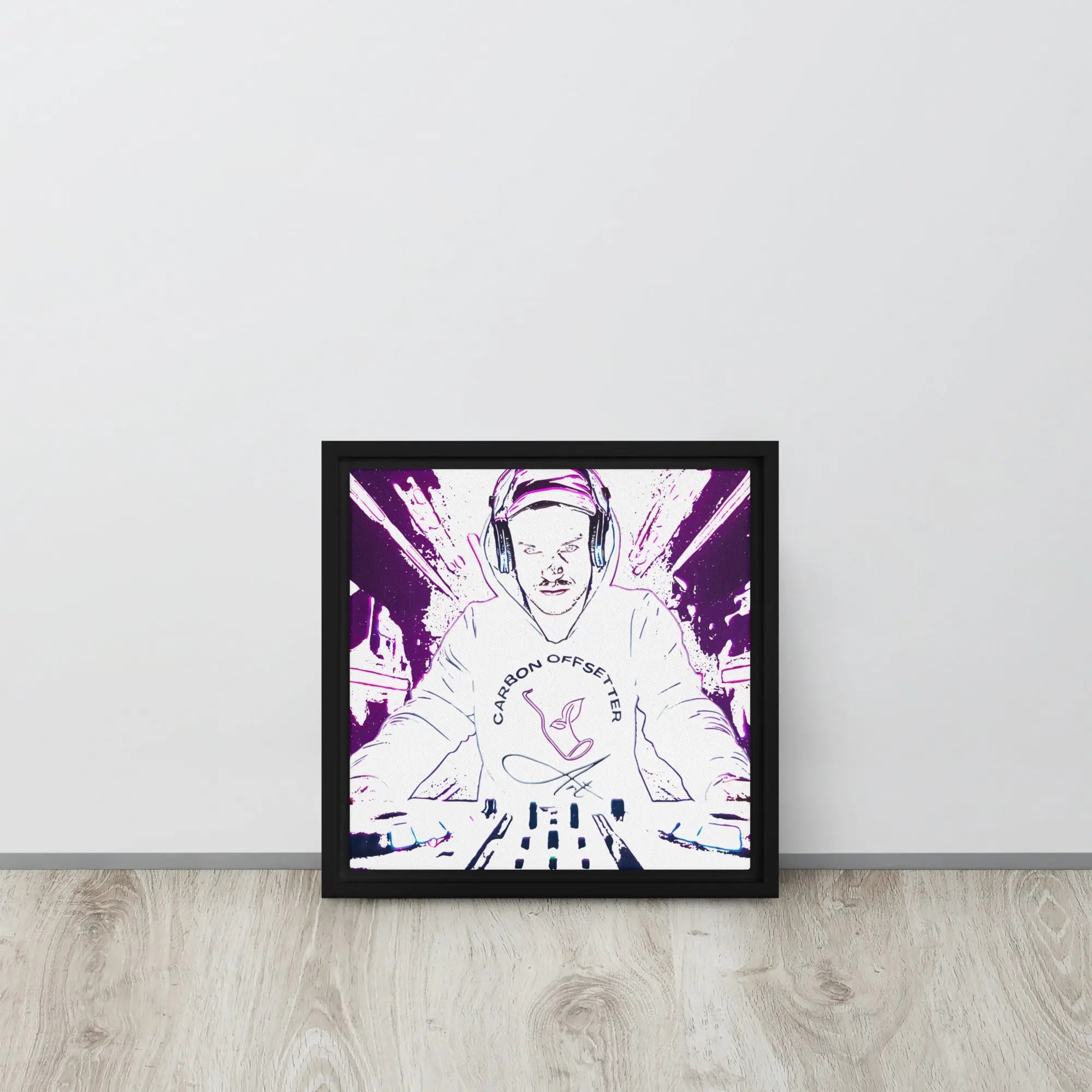 Carbon Offsetter DJ | Framed canvas GeorgeKenny Design