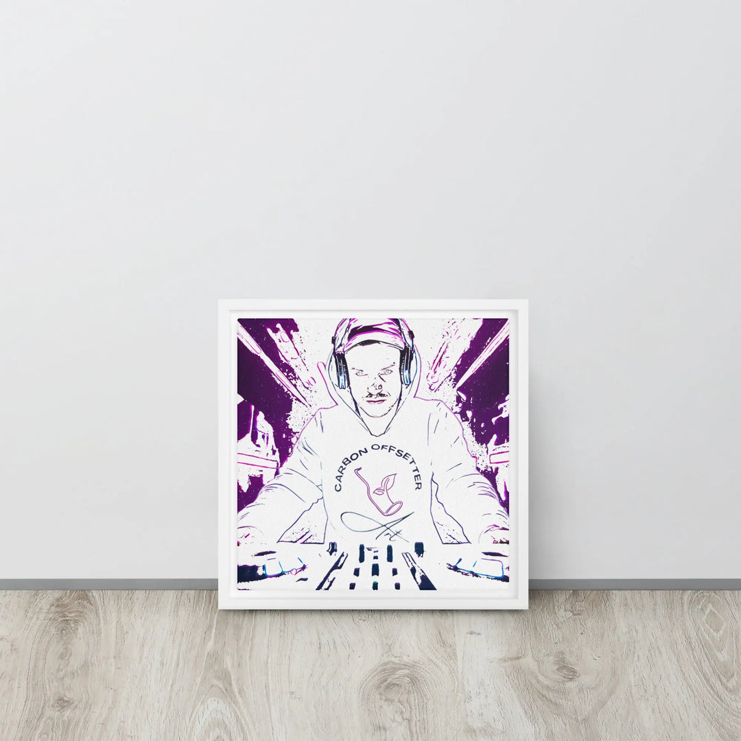 Carbon Offsetter DJ | Framed canvas GeorgeKenny Design