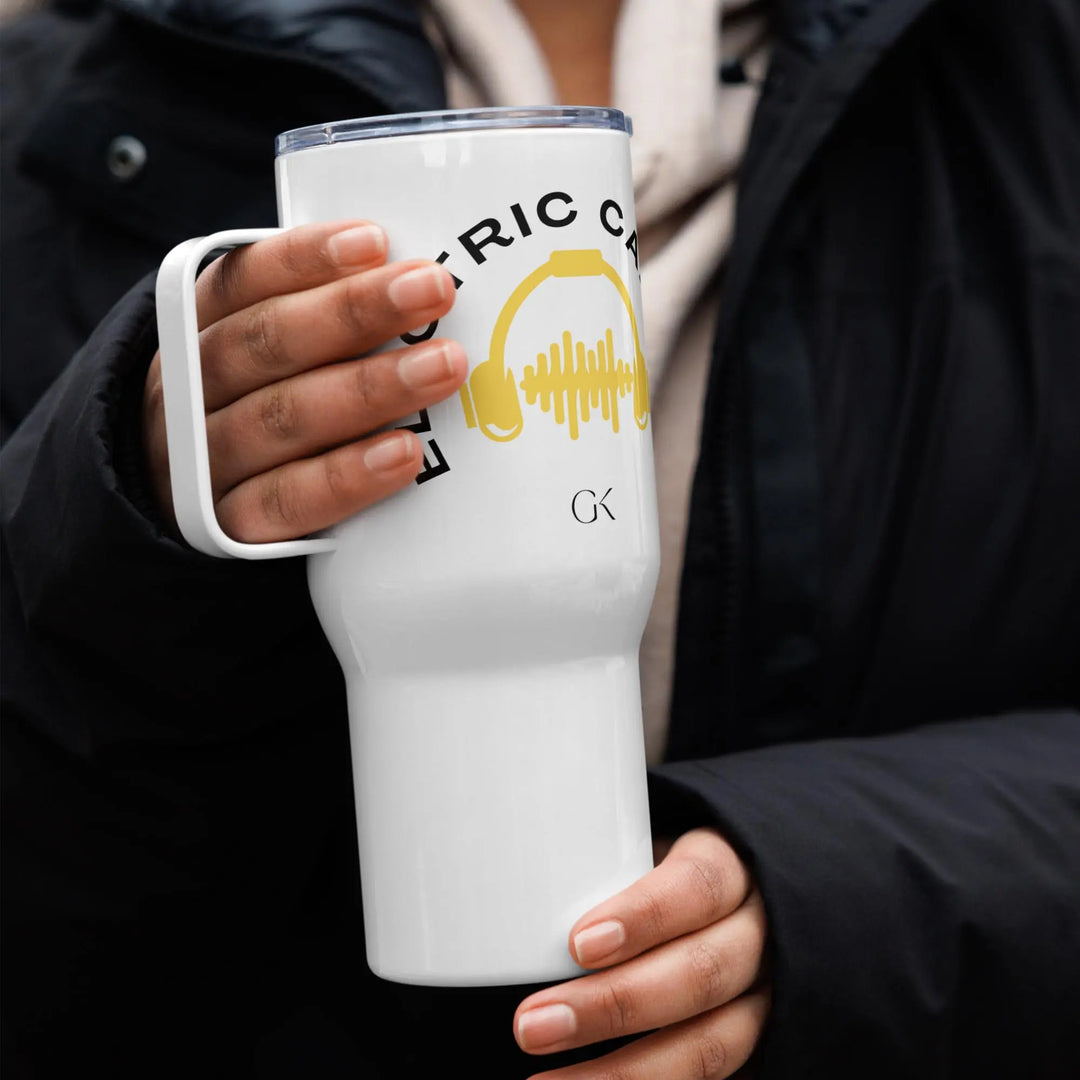 Electric Carbon | Travel mug with a handle GeorgeKenny Design