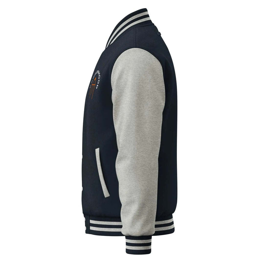 Heavyweight letterman jacket | Carbon Hood GeorgeKenny Design