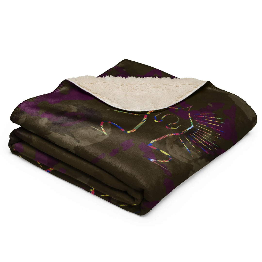 Lounging Meditate | Sherpa blanket GeorgeKenny Design