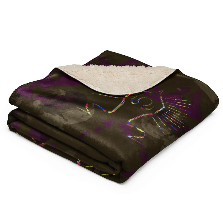 Lounging Meditate | Sherpa blanket GeorgeKenny Design