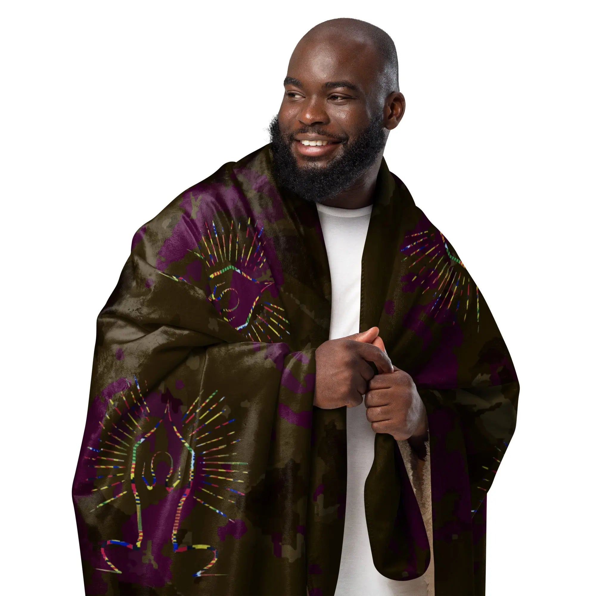 Lounging Meditate | Sherpa blanket GeorgeKenny Design
