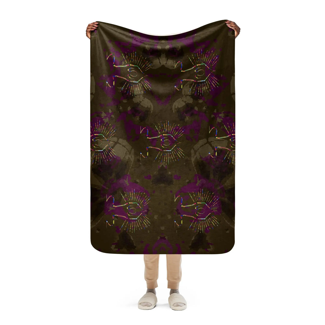 Lounging Meditate | Sherpa blanket GeorgeKenny Design