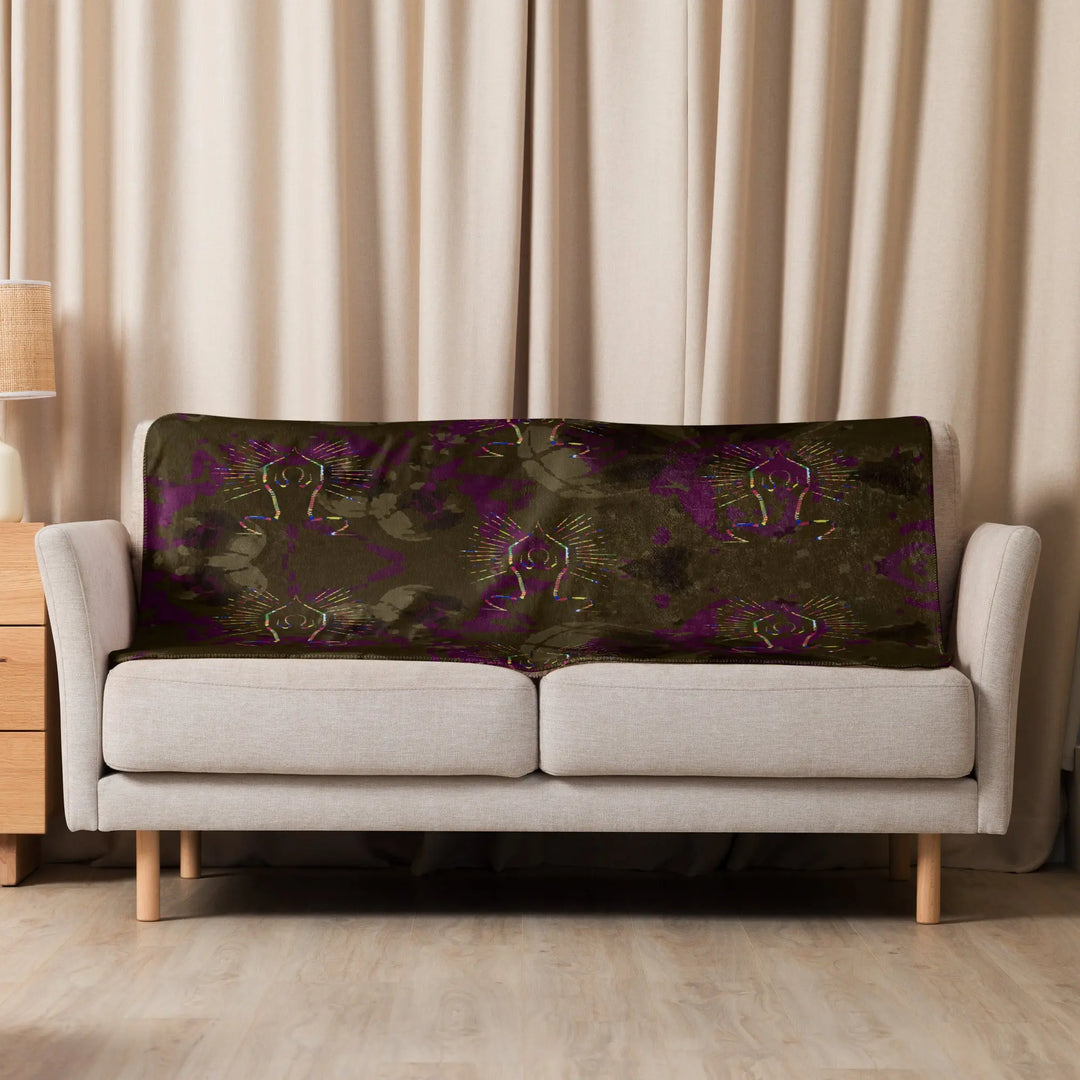Lounging Meditate | Sherpa blanket GeorgeKenny Design