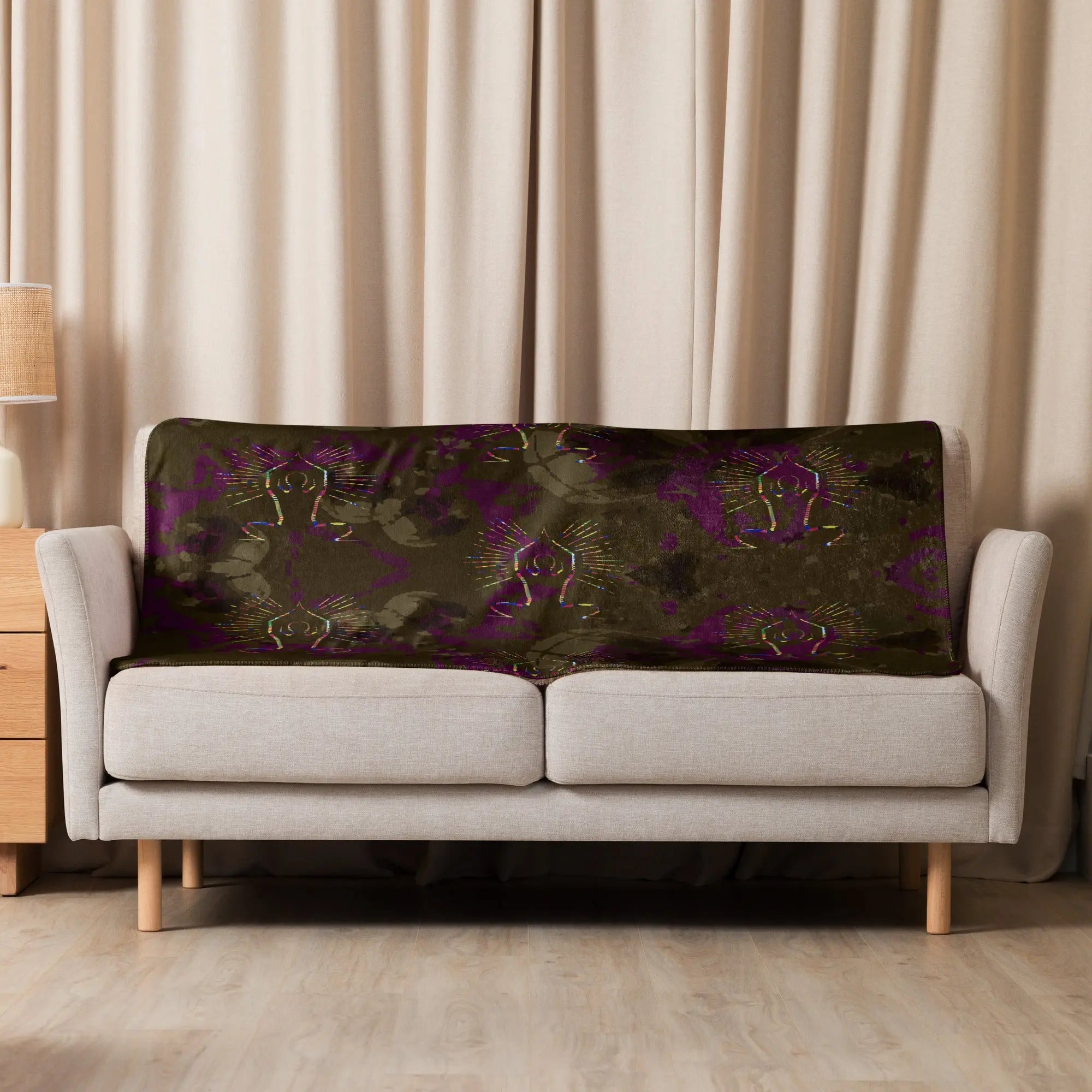 Lounging Meditate | Sherpa blanket GeorgeKenny Design