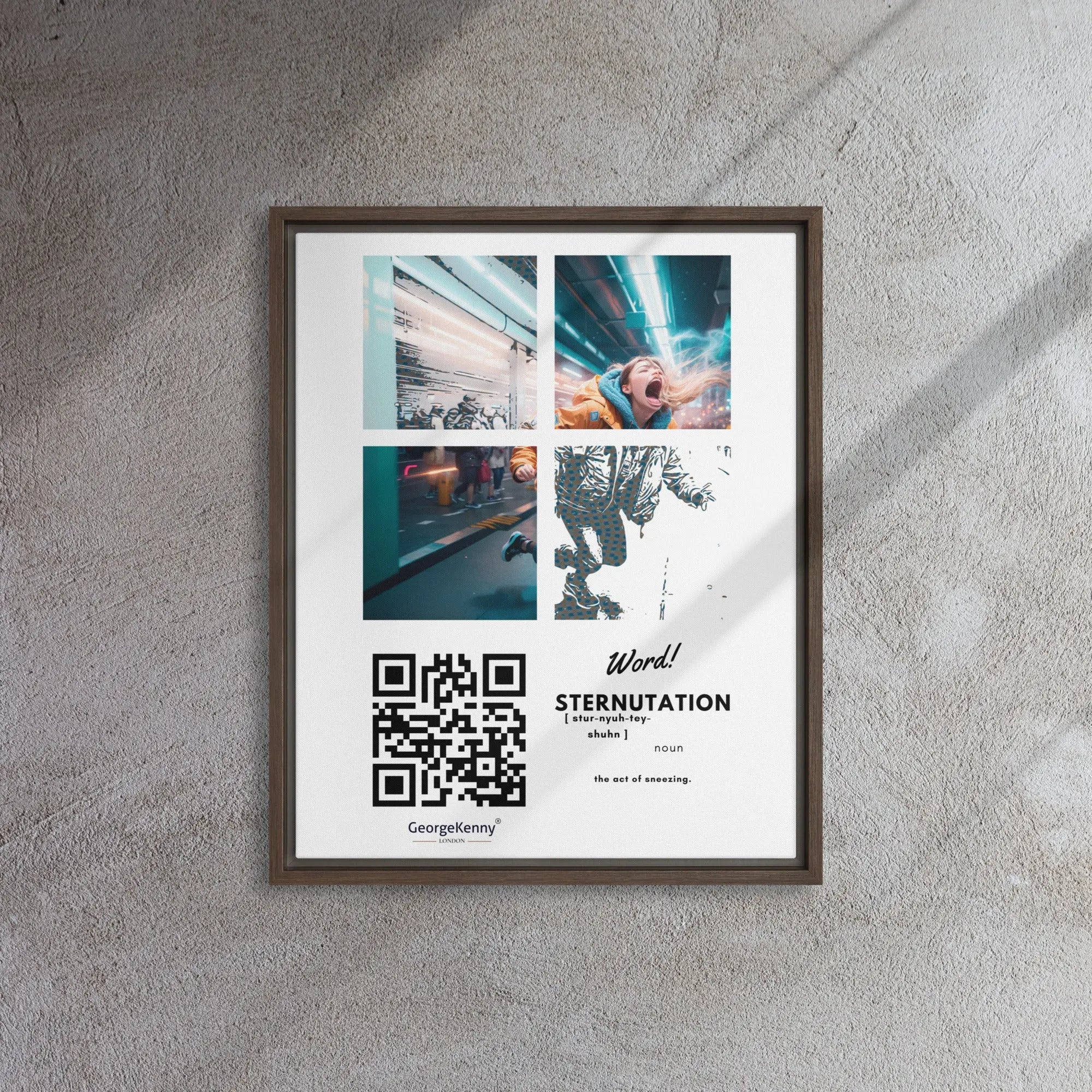 Sternutation | Word Art | Framed canvas GeorgeKenny Design