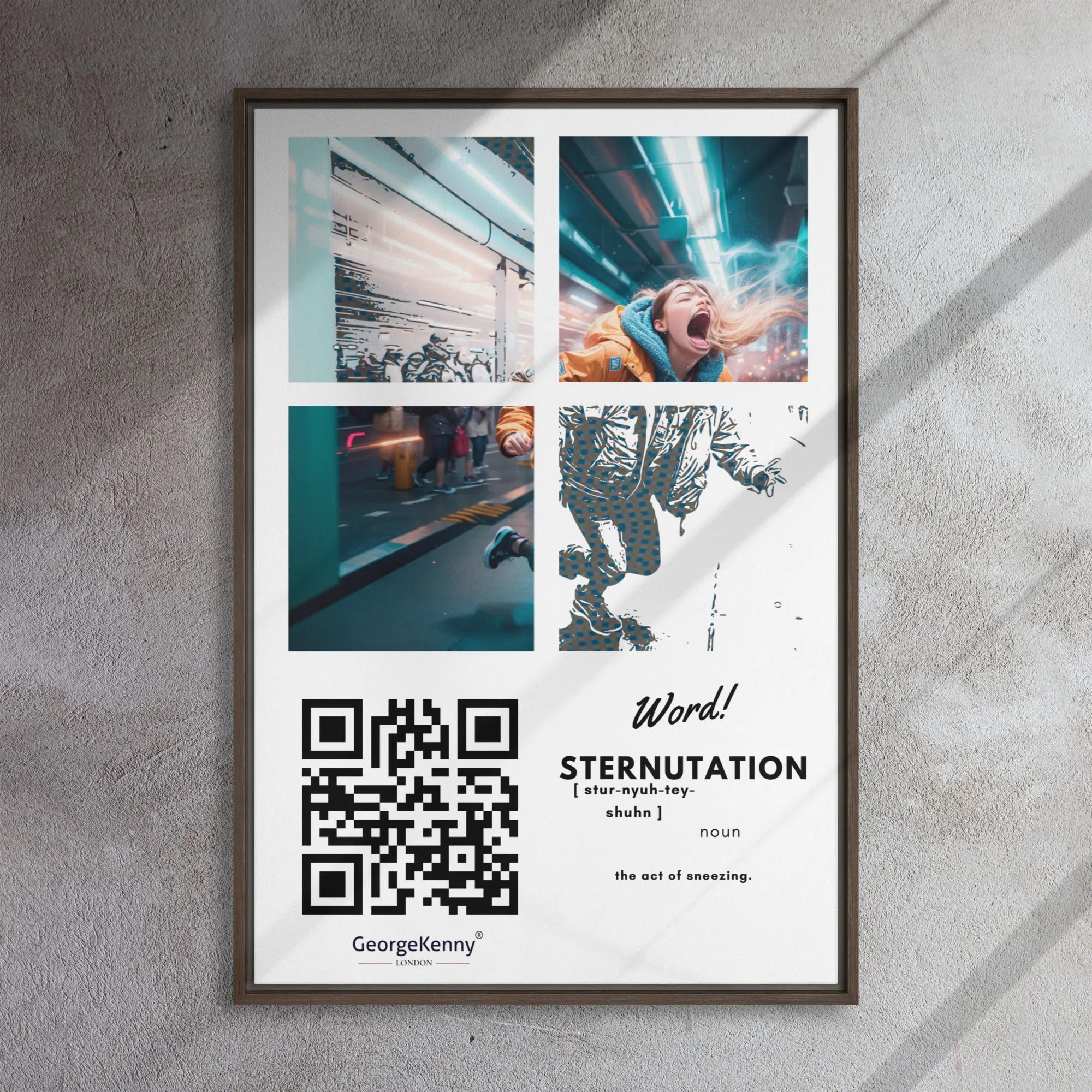 Sternutation | Word Art | Framed canvas GeorgeKenny Design