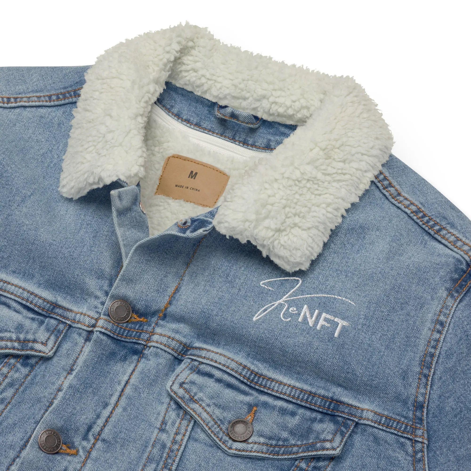 Unisex denim sherpa jacket GeorgeKenny Design