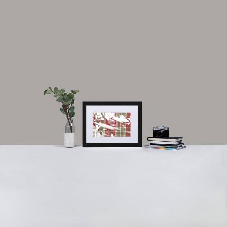 Ballet Practice- Framed Print with Mat - Balmoral Check - GeorgeKenny Design