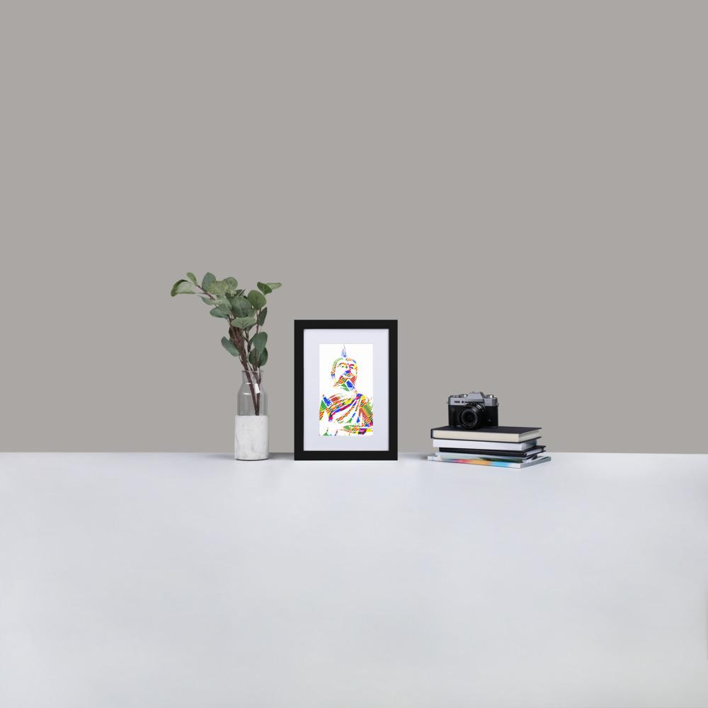 Buddha - Framed Print with Mat - African Inspired - GeorgeKenny Design