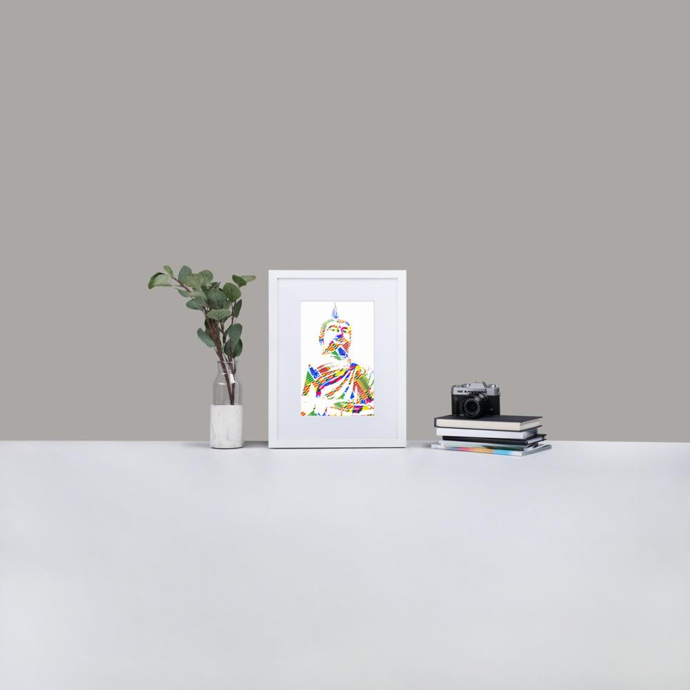 Buddha - Framed Print with Mat - African Inspired - GeorgeKenny Design