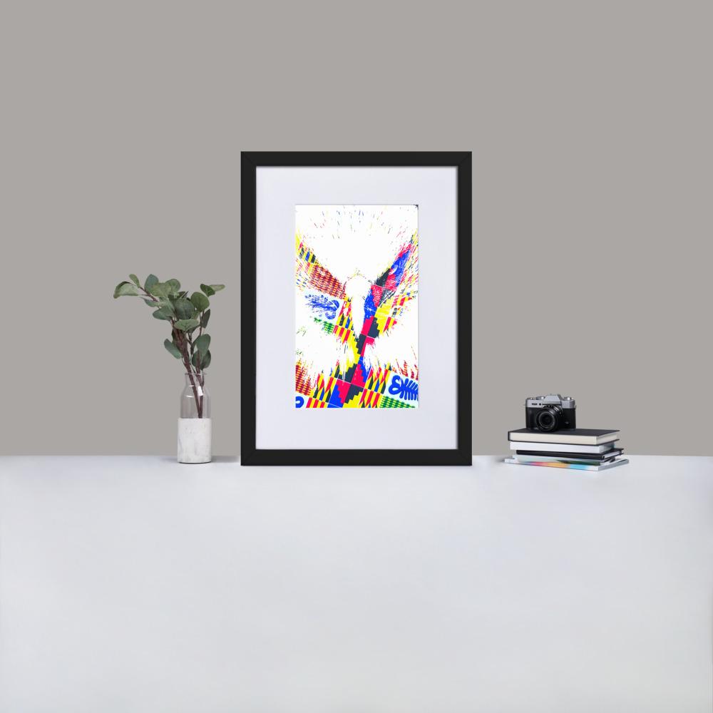 Eagle Eyes - Framed Print with Mat - African Inspired - GeorgeKenny Design