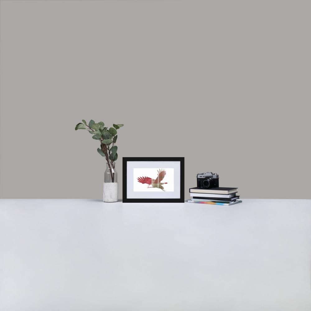 Flight - Framed Print with Mat - Balmoral Check - GeorgeKenny Design