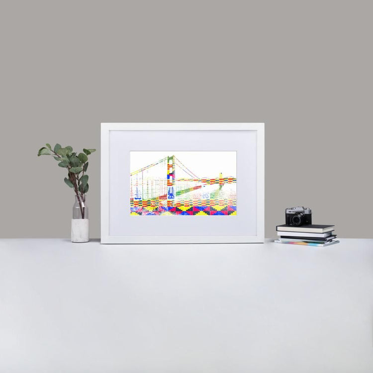 Golden Gate Bridge - Framed Print with Mat - African Inspired - GeorgeKenny Design