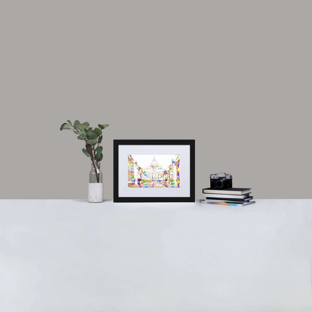 Rome St Peter's Basilica - Framed Print with Mat - African Inspired - GeorgeKenny Design