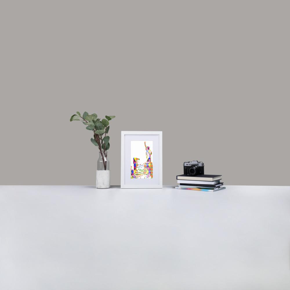 Statue of Liberty - Framed Print with Mat - African Inspired - GeorgeKenny Design