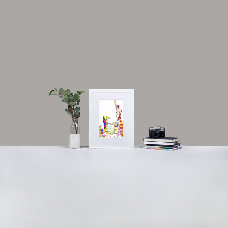 Statue of Liberty - Framed Print with Mat - African Inspired - GeorgeKenny Design
