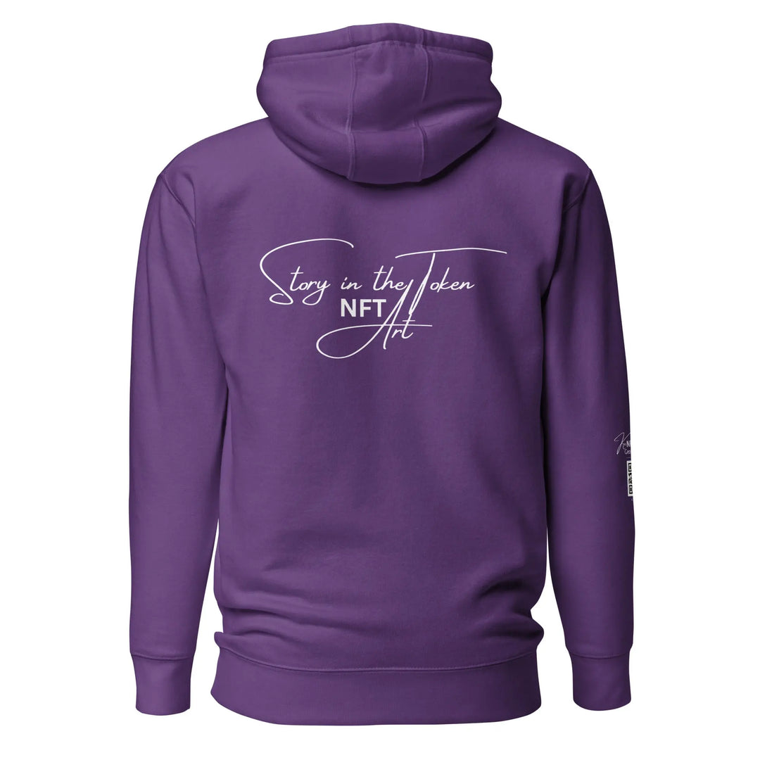 Unisex Hoodie NFT Art Air Drop White QR Logo GeorgeKenny Design