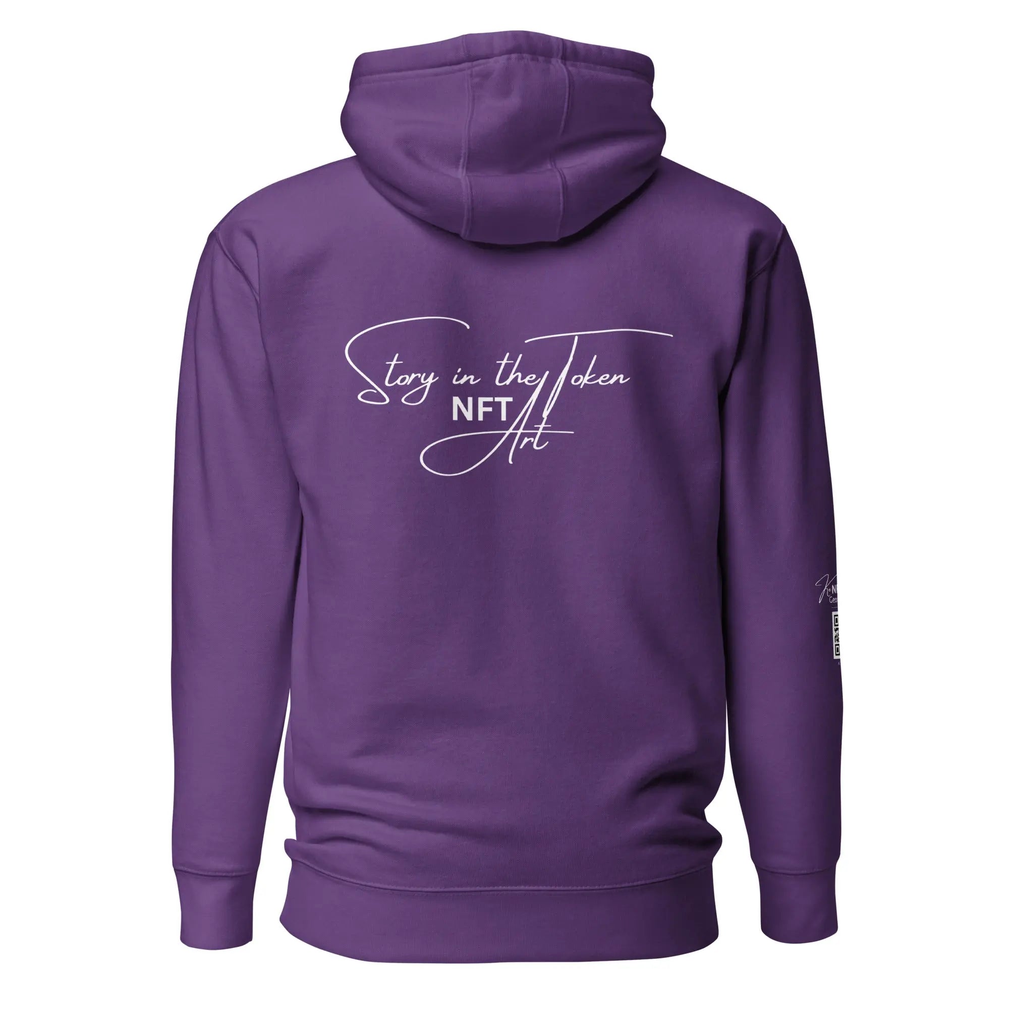 Unisex Hoodie NFT Art Air Drop White QR Logo GeorgeKenny Design